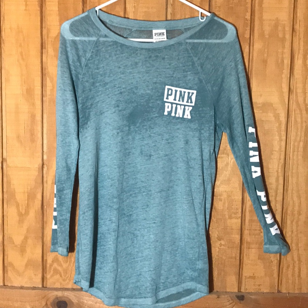 ❤️PINK teal long sleeve T shirt